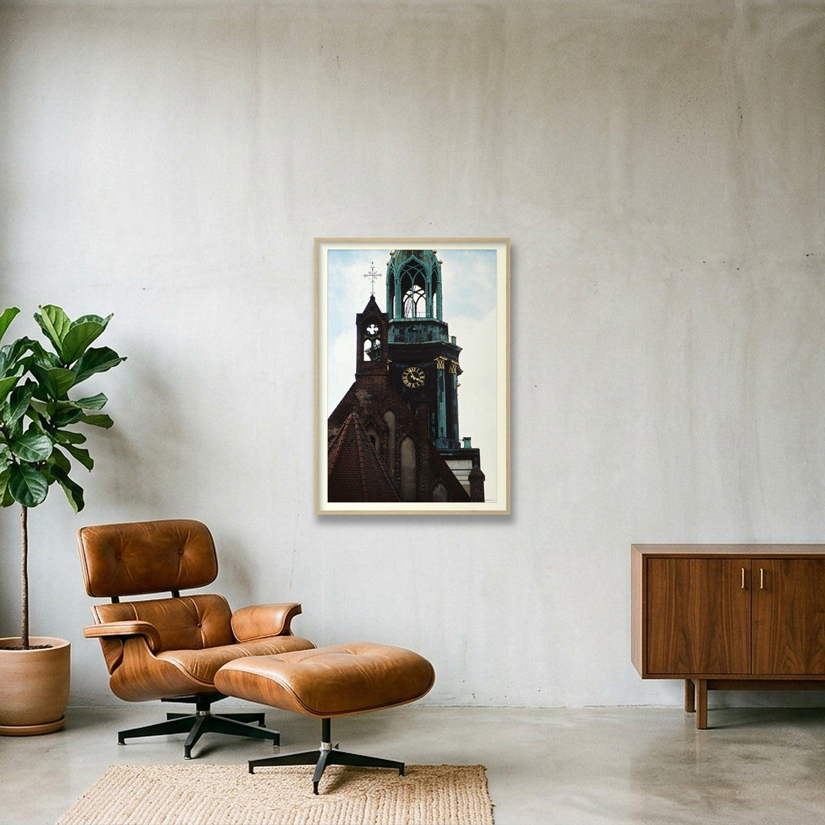 UNIVERSAL TIMING — 70×100cm, 28×39" Oak Frame
