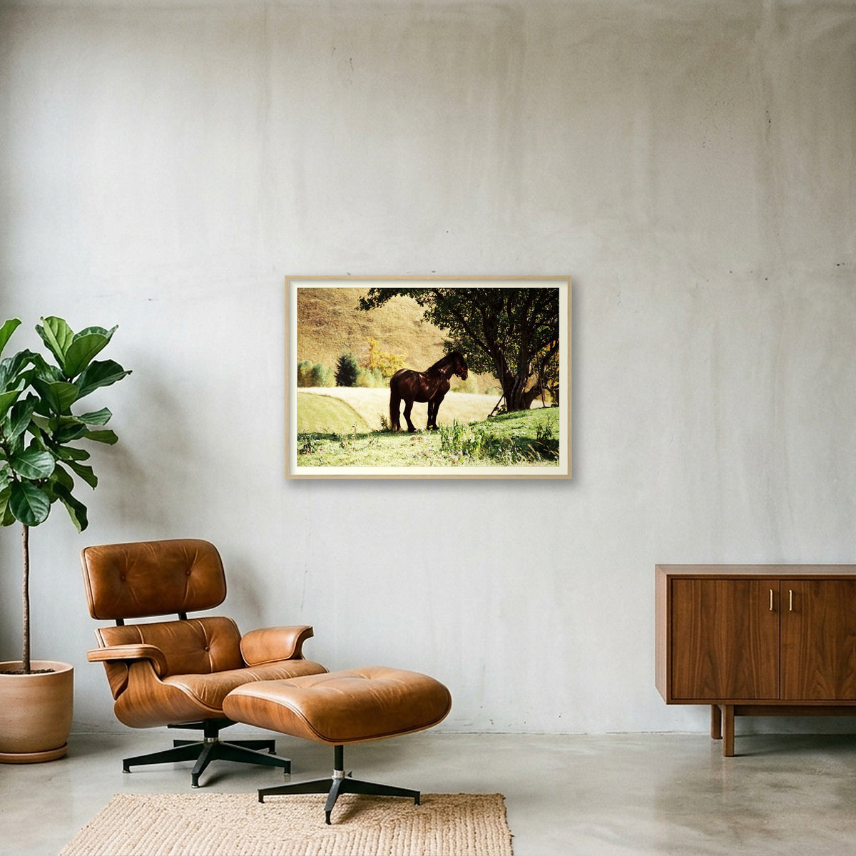 STEADY SUMMER — 100×70cm, 39×28" Oak Frame