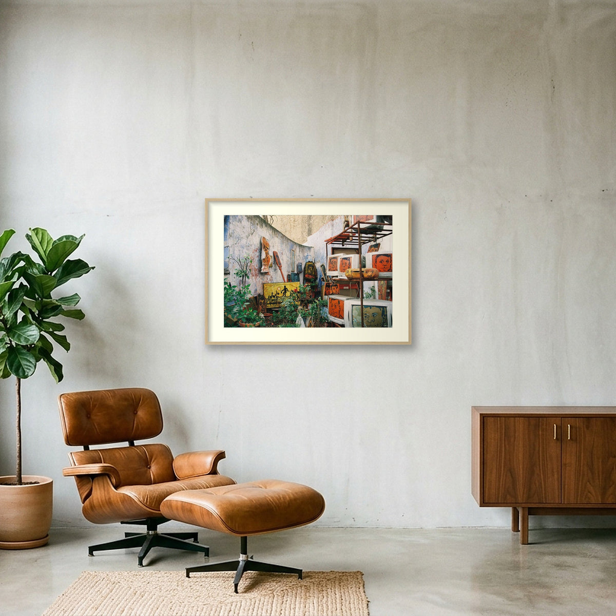 QUEERINDIGO — 100×70cm, 39×28" Oak Frame