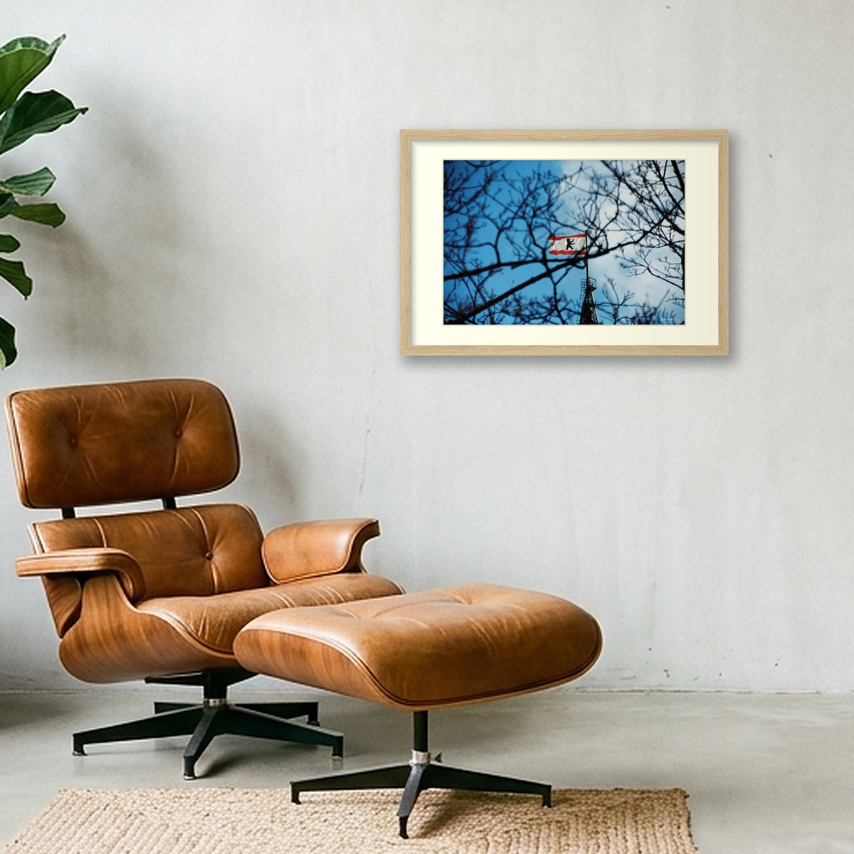 SKY'S WEBS — 45×30cm, 18×12" Oak Frame