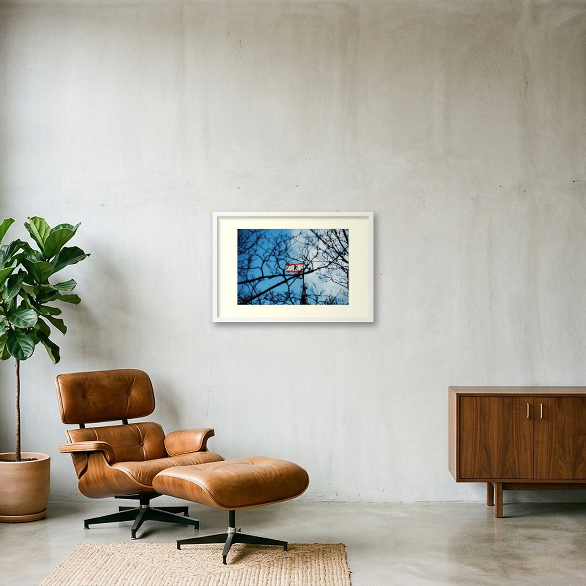 SKY'S WEBS — 60×40cm, 24×16" White Frame