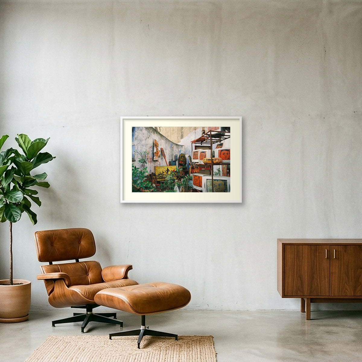 QUEERINDIGO — 100×70cm, 39×28" White Frame