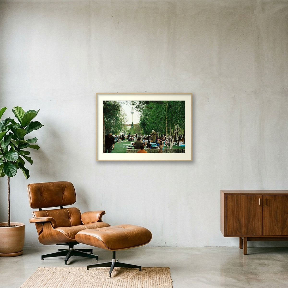 MAUER POWER — 100×70cm, 39×28" Oak Frame