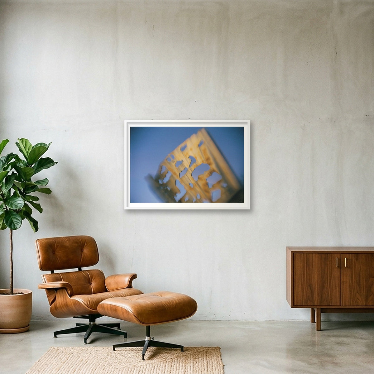 MOTION STATIC — 100×70cm, 39×28" White Frame