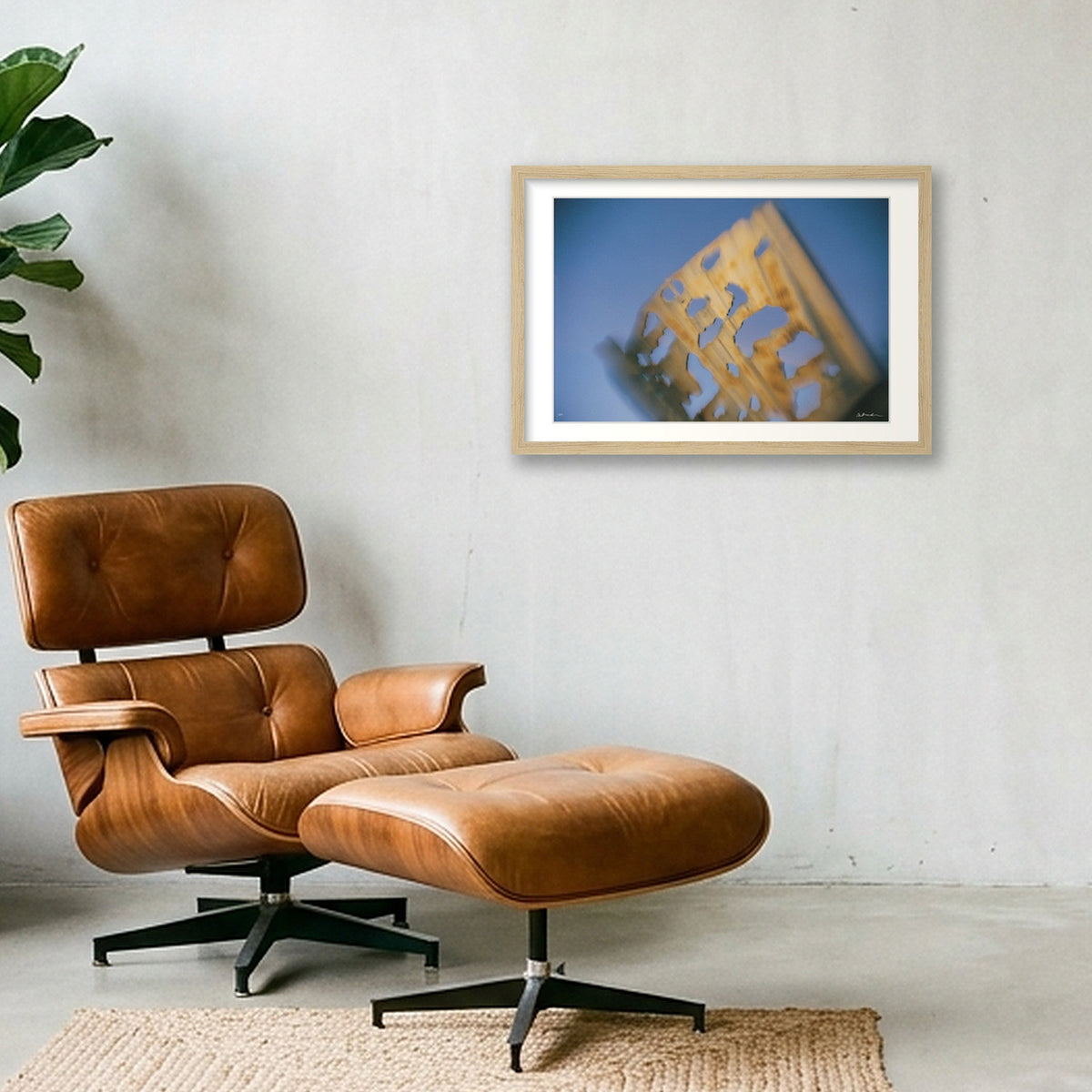MOTION STATIC — 45×30cm, 18×12" Oak Frame