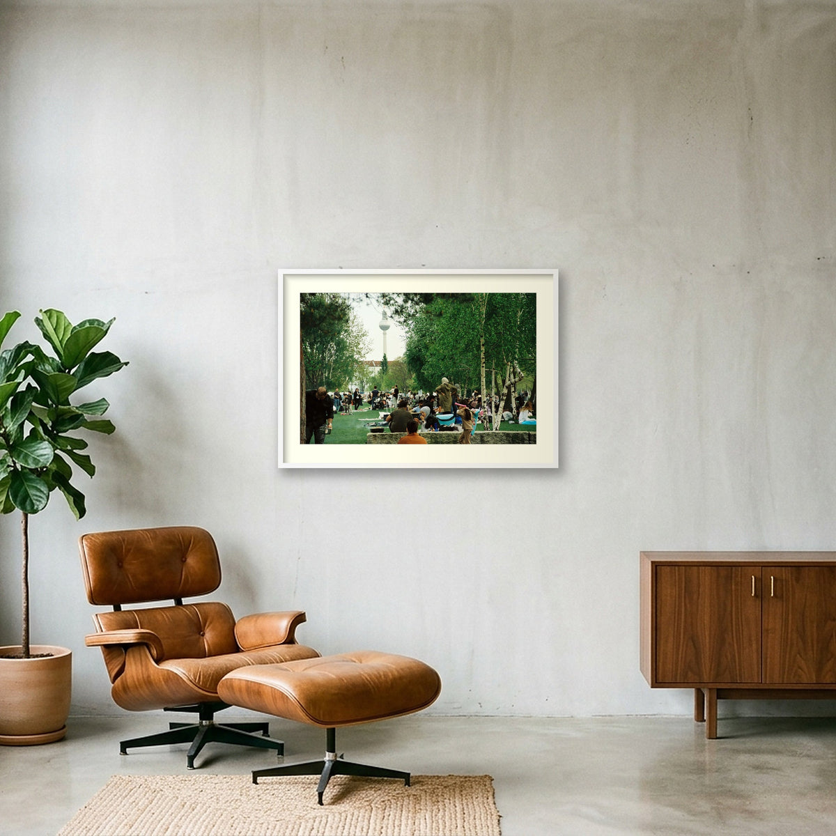 MAUER POWER — 100×70cm, 39×28" White Frame