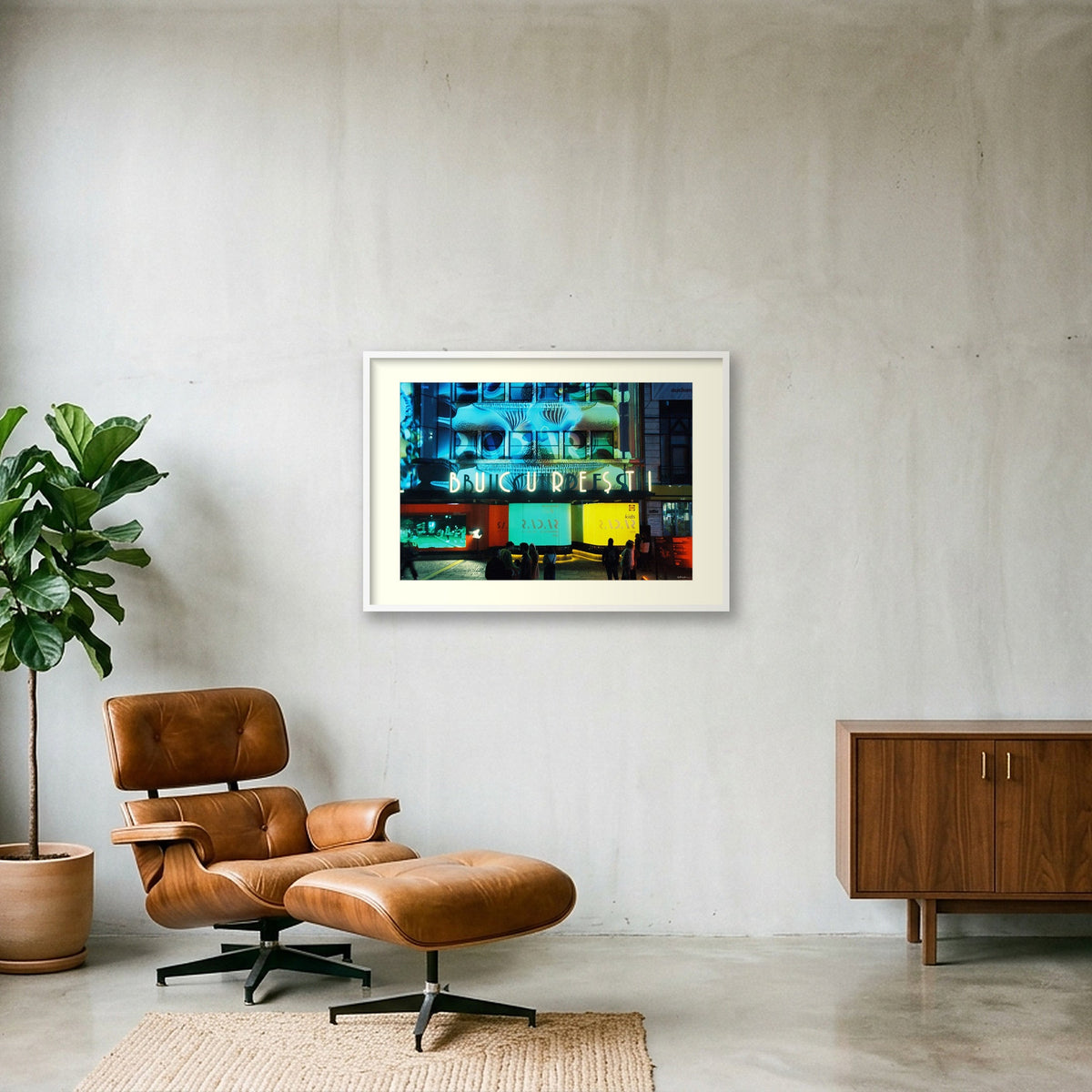 META — 100×70cm, 39×28" White Frame
