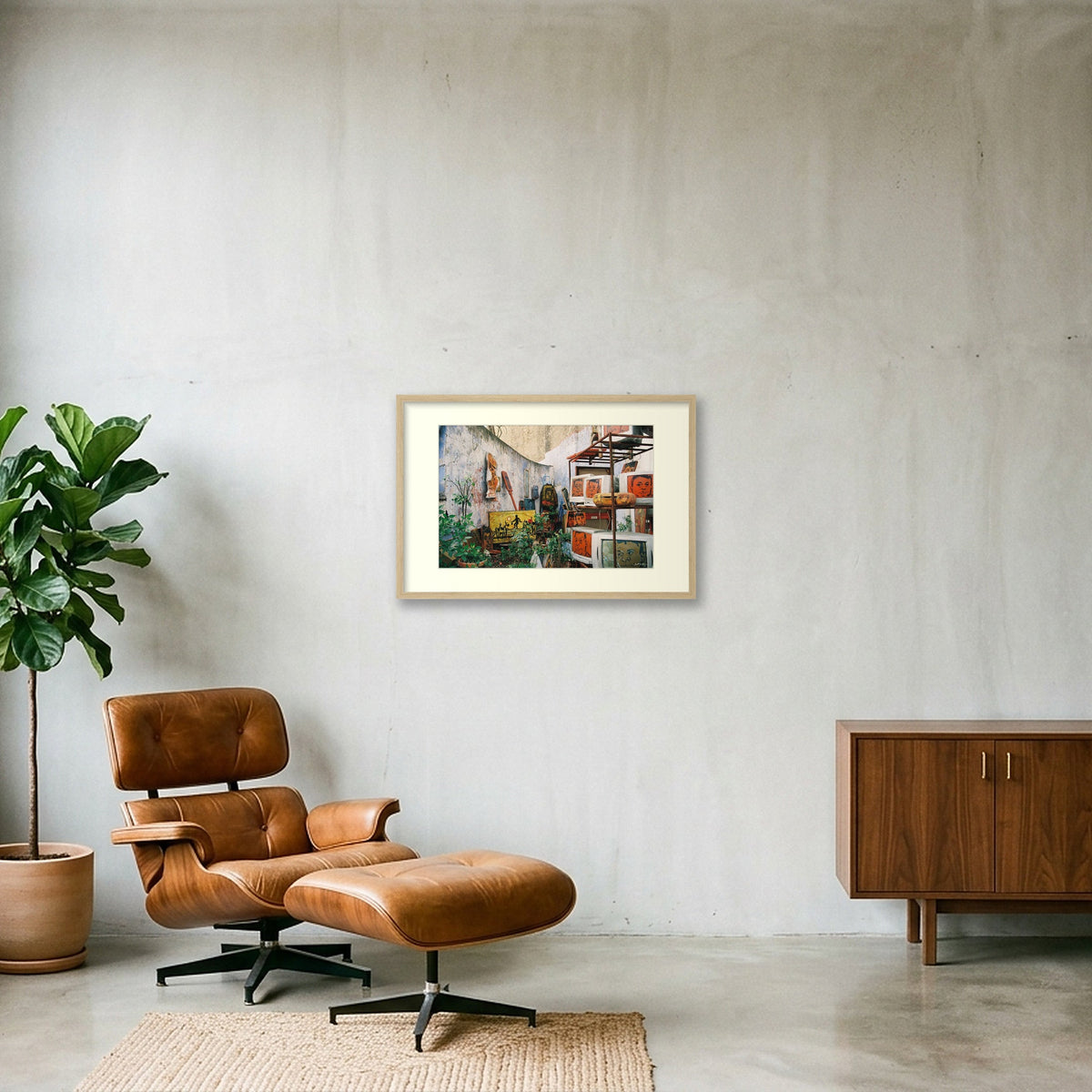 QUEERINDIGO — 60×40cm, 24×16" Oak Frame