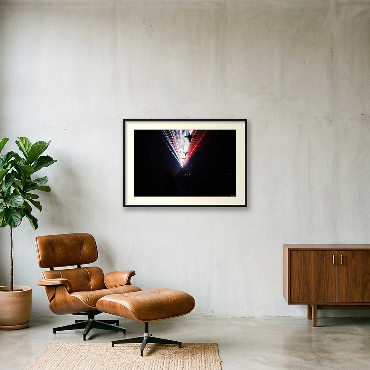 LASER FOCUS — 100×70cm, 39×28" Black Frame