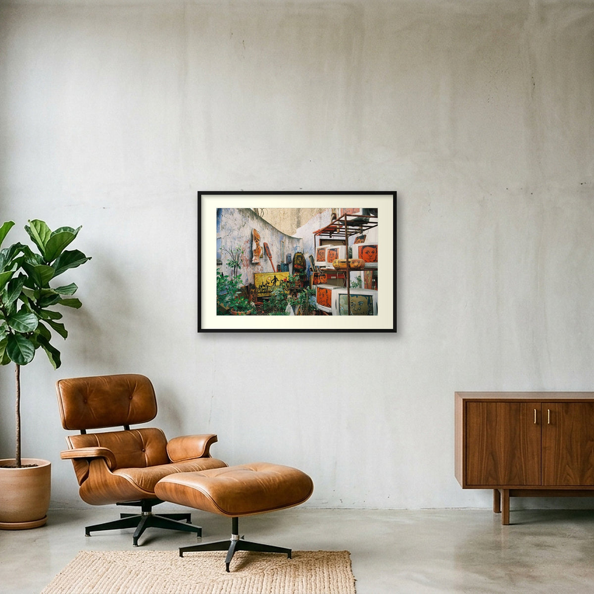 QUEERINDIGO — 100×70cm, 39×28" Black Frame