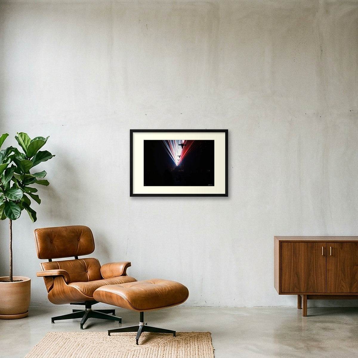 LASER FOCUS — 60×40cm, 24×16" Black Frame