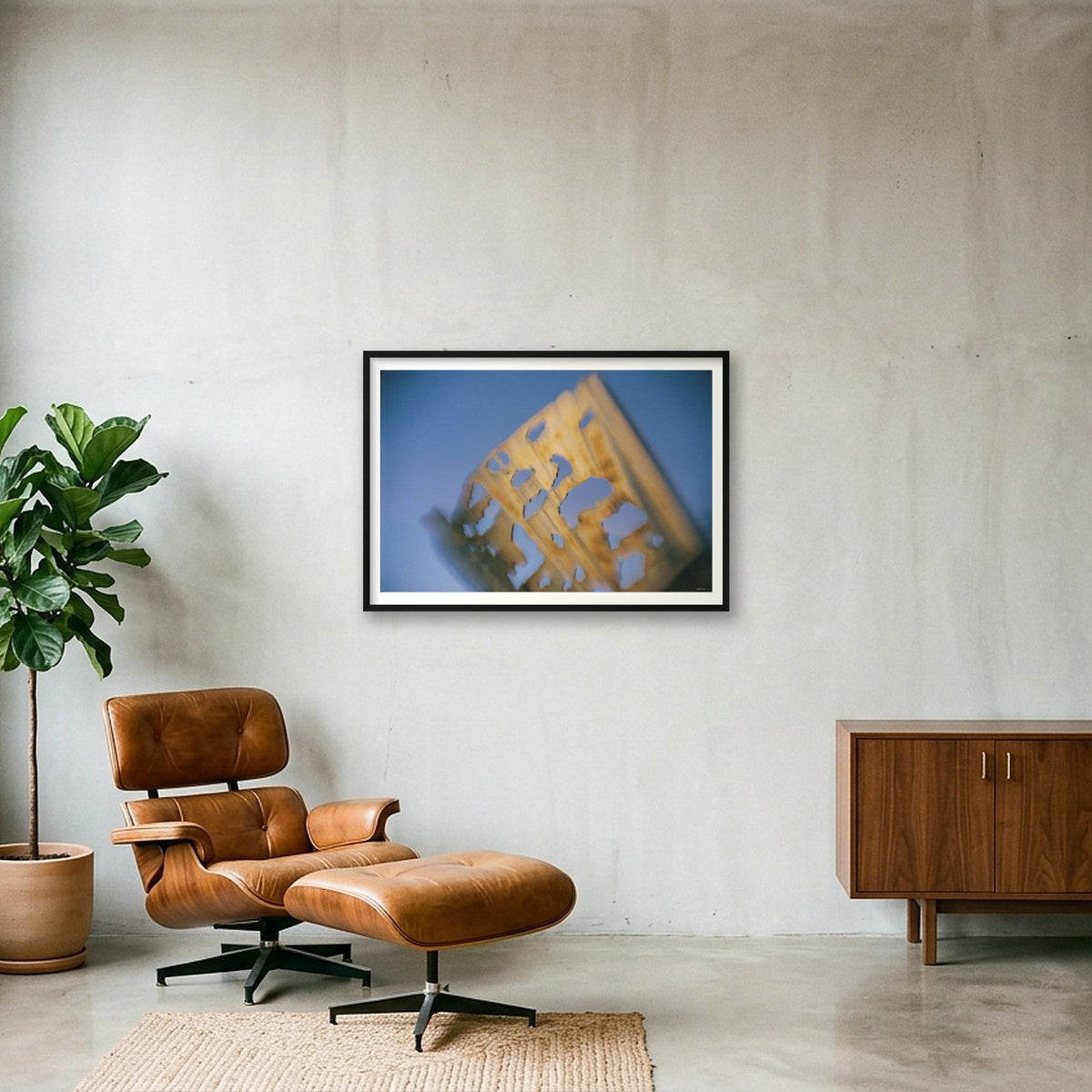 MOTION STATIC — 100×70cm, 39×28" Black Frame