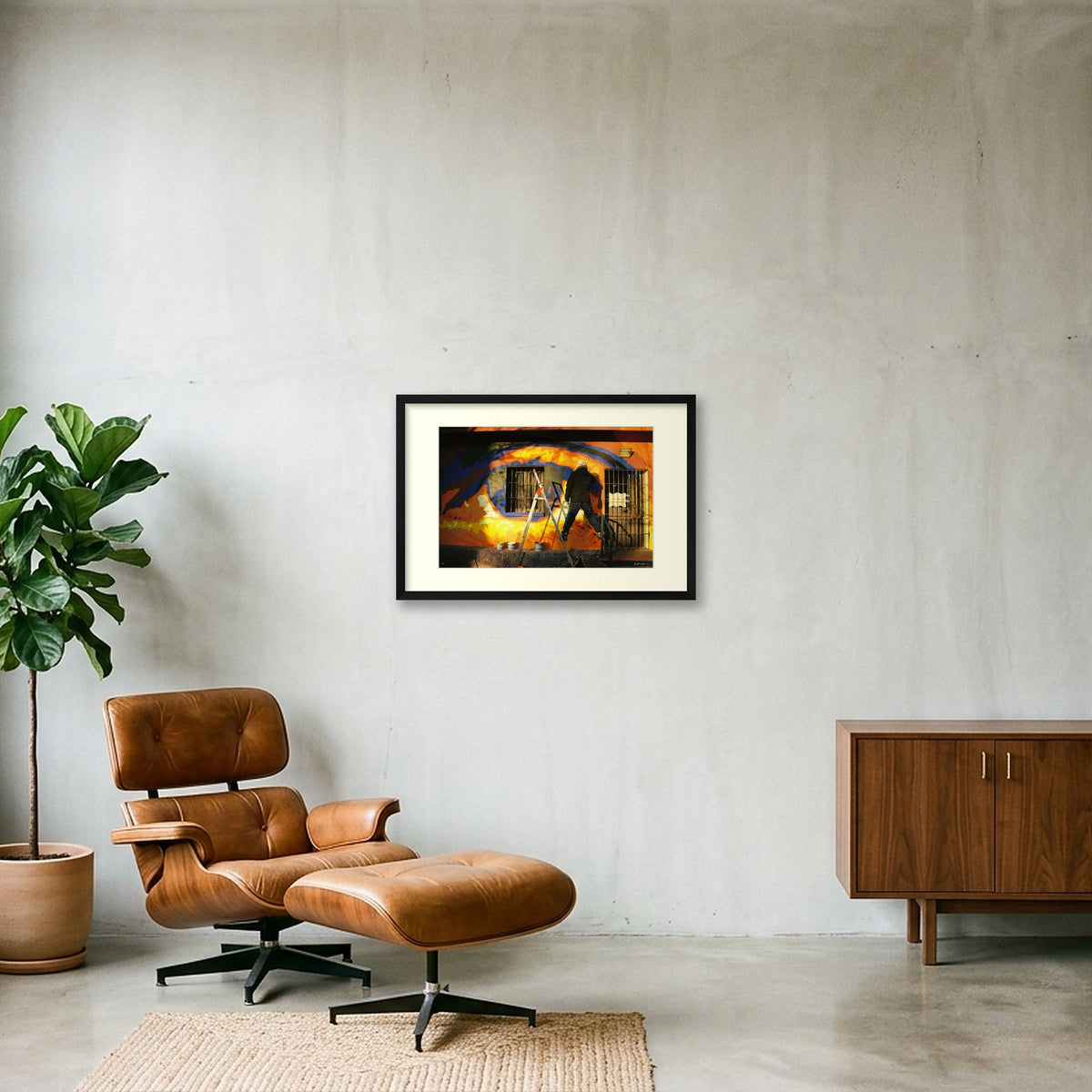 BALANCING ACT — 60×40cm, 24×16" Black Frame