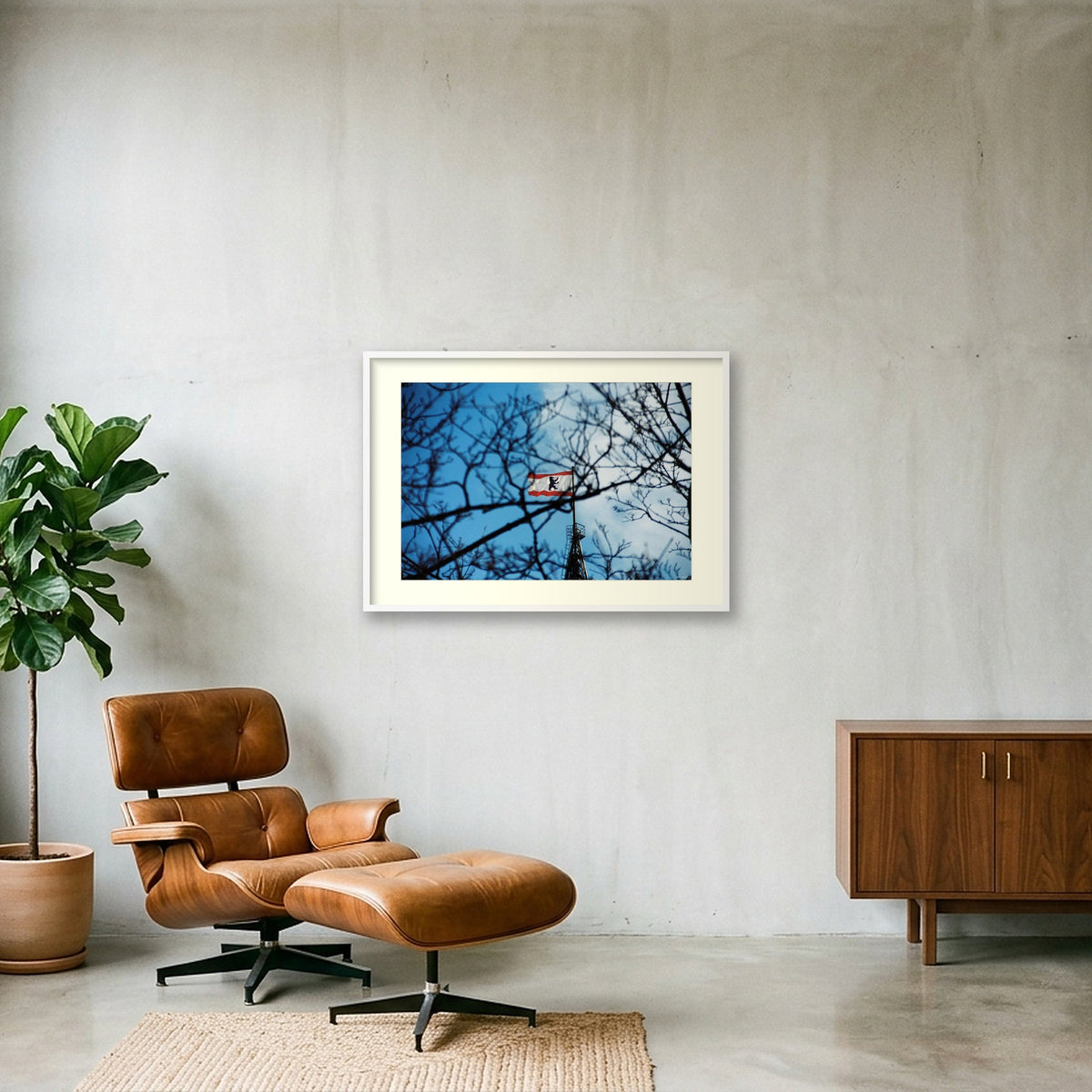SKY'S WEBS — 100×70cm, 39×28" White Frame